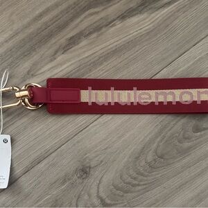 lululemon athletica Red and Gold Keychain